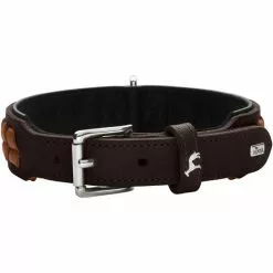 HUNTER Halsband »El Paso«, Gr. S-M, Dunkelbraun/schwarz -Günstiges Tierbedarf Geschäft unnamed file 2817