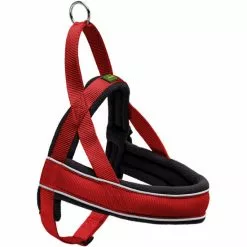 HUNTER Hunde-Geschirr, M-L, Nylon/fleece, Rot