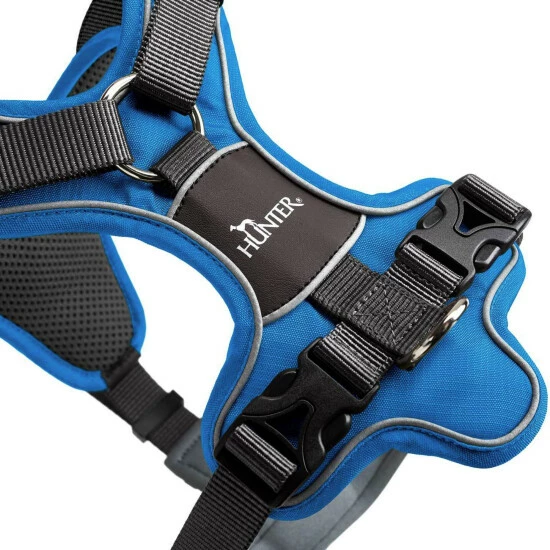 HUNTER Geschirr, M, Nylon/polyester/neopren, Hellblau/grau 7 HUNTER Geschirr, M, Nylon/polyester/neopren, Hellblau/grau – Bild 5
