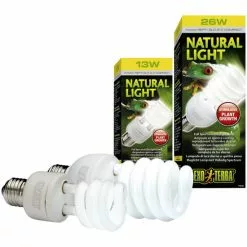 EXO TERRA Terrarienbeleuchtung »Natural Light (E27)«, BxH: 4,7 X 11,7 Cm, 13 W, Weiß