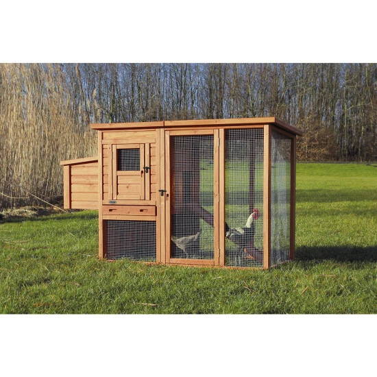 TRIXIE Hühnerstall »Natura «, BxHxT: 77 X 105 X 170 Cm, Braun, Mit Freigehege 4 TRIXIE Hühnerstall »Natura «, BxHxT: 77 X 105 X 170 Cm, Braun, Mit Freigehege – Bild 2