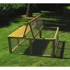 PROMADINO Freilaufgehege, BxHxT: 130 X 53 X 130 Cm, Honigbraun