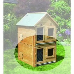 PROMADINO Erweiterungsstall, BxHxT: 91 X 56 X 70 Cm, Honigbraun