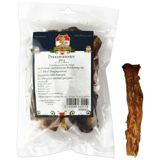 Sissi & Franz Hundesnack »Pferdesehnen«, 200 G, Einzelfuttermittel, 100 % Fleisch, Schonend Getrocknet 3 Sissi & Franz Hundesnack »Pferdesehnen«, 200 G, Einzelfuttermittel, 100 % Fleisch, Schonend Getrocknet