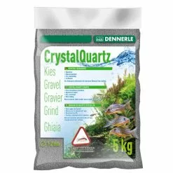 DENNERLE Bodengrund »Kristall-Quarzkies«, 5 Kg, Schiefergrau