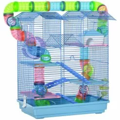 PawHut Kleintierkäfig, BxHxT: 30 X 59 X 47 Cm, Metall/Polypropylen/Kunststoff