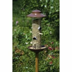 LUXUS-VOGELHAUS Futterspender, Für Wildvögel, Kiefernholz/Kunststoff, Bronzefarben -Günstiges Tierbedarf Geschäft unnamed file 4744