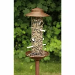 LUXUS-VOGELHAUS Futterspender, Für Wildvögel, Kiefernholz/Kunststoff, Bronzefarben -Günstiges Tierbedarf Geschäft unnamed file 4745