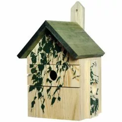 DOBAR Nistkasten, Für Wildvögel, Kiefernholz, Natur/grün -Günstiges Tierbedarf Geschäft unnamed file 4762