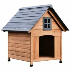PawHut Hundehütte, L X B X H: 81,3 Cm X 91,5 Cm X 98,5 Cm, Holz