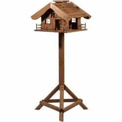 DOBAR Vogelfutterhaus, Holz, Braun, Für Wildvögel