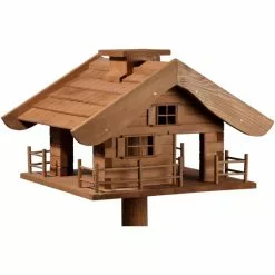 DOBAR Vogelfutterhaus, Holz, Braun, Für Wildvögel -Günstiges Tierbedarf Geschäft unnamed file 4792