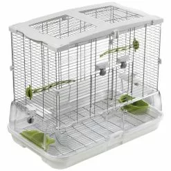 Vogelkäfig, BxHxT: 60,9 X 52 X 38,1 Cm, Weiß/grün