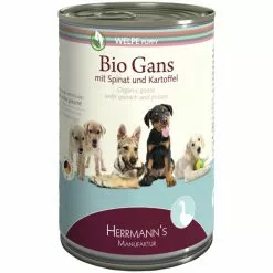 HERMANNS MANUFAKTUR Hunde Nassfutter, 12 Dosen à 400 G