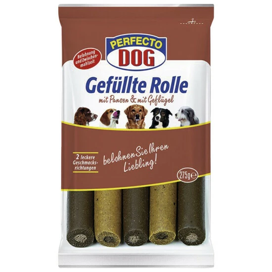 PERFECTO DOG Hundesnack »Gefüllte Rolle«, Geflügel/Pansen, 275 G 3 PERFECTO DOG Hundesnack »Gefüllte Rolle«, Geflügel/Pansen, 275 G