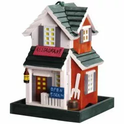 DOBAR Vogelfutterhaus »Restaurant«, Für Wildvögel, Kiefernholz, Bunt -Günstiges Tierbedarf Geschäft unnamed file 4959