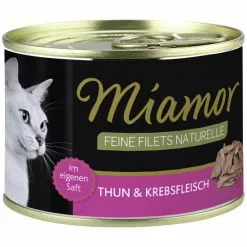 MIAMOR Katzen Nassfutter »Feine Filets Naturelle«, 12 Dosen à 156 G