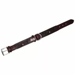 Hundehalsband, Größe: 55 Cm, Rindsleder, Bordeauxrot -Günstiges Tierbedarf Geschäft unnamed file 5054