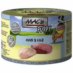 MAC'S Hunde-Nassfutter, Huhn/Kalb, 6 Dosen