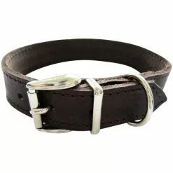 Hundehalsband, Größe: 55 Cm, Rindsleder, Braun