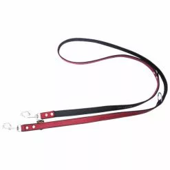 Hundeleine »Modern Art«, Größe: 200 Cm, Leder, Rot/schwarz