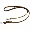 Hundeleine, Größe: Verstellbar, Rindsleder, Natur/braun