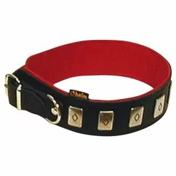 Hundehalsband »Modern Art«, Größe: 55 Cm, Rindsleder, Schwarz -Günstiges Tierbedarf Geschäft unnamed file 5316