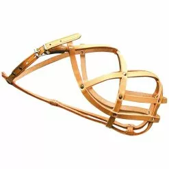 Maulkorb Für Hunde, Größe: Gr. 9, Rindsleder, Natur