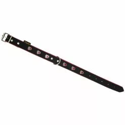 Hundehalsband, Größe: 60 Cm, Rindsleder, Rot/schwarz -Günstiges Tierbedarf Geschäft unnamed file 5465