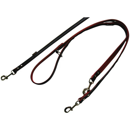 Hundeleine »Modern Art«, Größe: 105 Cm, Rindsleder, Rot/schwarz 4 Hundeleine »Modern Art«, Größe: 105 Cm, Rindsleder, Rot/schwarz – Bild 2