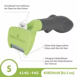 FURMINATOR Bürste »deShedding TOOL«, S Kurzhaar, Für Kleine Hunde Von 4,5 Bis 9 Kg, Grün -Günstiges Tierbedarf Geschäft unnamed file 556