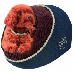 Heimtierhöhle, Braun/dunkelblau