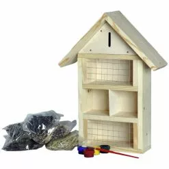 DOBAR Insektenhotel, Für Insekten, Kiefernholz/Schilfrohr, Natur