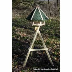 DOBAR Vogelfutterhaus, Für Wildvögel, Kiefernholz/Bitumen, Natur/grün -Günstiges Tierbedarf Geschäft unnamed file 5696