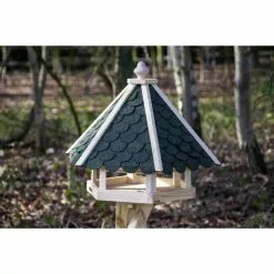 DOBAR Vogelfutterhaus, Für Wildvögel, Kiefernholz/Bitumen, Natur/grün -Günstiges Tierbedarf Geschäft unnamed file 5697