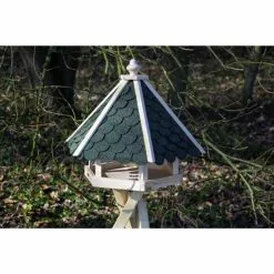 DOBAR Vogelfutterhaus, Für Wildvögel, Kiefernholz/Bitumen, Natur/grün -Günstiges Tierbedarf Geschäft unnamed file 5698