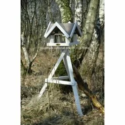 DOBAR Vogelhausständer, Für Wildvögel, Kiefernholz, Weiß -Günstiges Tierbedarf Geschäft unnamed file 5703