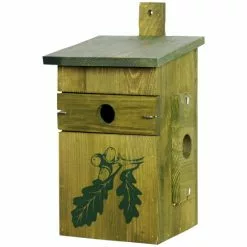 DOBAR Nistkasten, Für Wildvögel, Kiefernholz, Grün