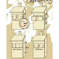 DOBAR Nistkasten, Für Wildvögel, Kiefernholz, Grün -Günstiges Tierbedarf Geschäft unnamed file 5711