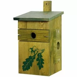 DOBAR Nistkasten, Für Wildvögel, Kiefernholz, Grün -Günstiges Tierbedarf Geschäft unnamed file 5712