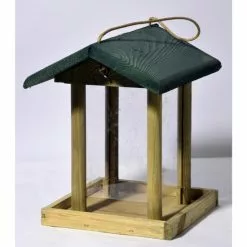 DOBAR Vogelfutterhaus, Für Vögel, Kiefernholz/Kunststoff, Natur/grün -Günstiges Tierbedarf Geschäft unnamed file 5721