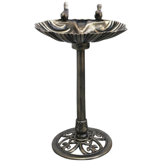 Vogeltränke, Kunststoff, Bronzefarben 3 Vogeltränke, Kunststoff, Bronzefarben