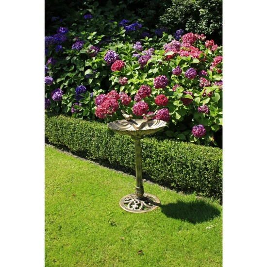 Vogeltränke, Kunststoff, Bronzefarben 4 Vogeltränke, Kunststoff, Bronzefarben – Bild 2