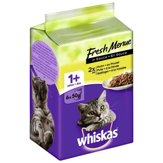 WHISKAS Katzen Nassfutter »Fresh Menue«, 12 Beutel à 3600 G 3 WHISKAS Katzen Nassfutter »Fresh Menue«, 12 Beutel à 3600 G