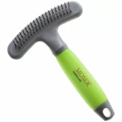 MOSER Unterwollrechen, Für Langhaar-Hunde Mit Unterwolle, Grün/grau