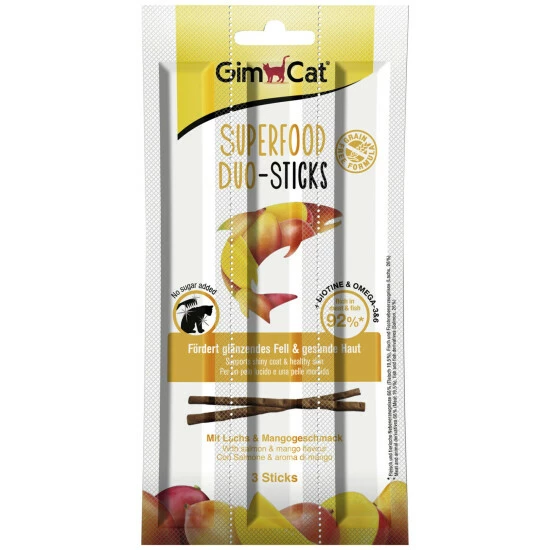 GIMCAT Katzensnack »Duo-Sticks«, Lachs/Mango, 15 G 3 GIMCAT Katzensnack »Duo-Sticks«, Lachs/Mango, 15 G