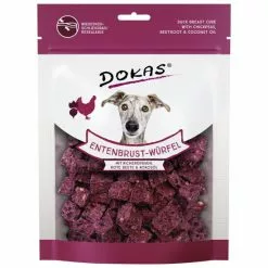 DOKAS Hundesnack »Entenbrust-Würfel«, Geflügel/Gemüse, 150 G