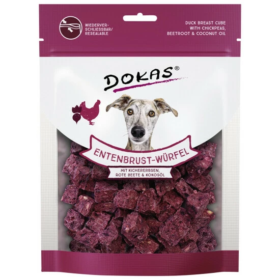 DOKAS Hundesnack »Entenbrust-Würfel«, Geflügel/Gemüse, 150 G 3 DOKAS Hundesnack »Entenbrust-Würfel«, Geflügel/Gemüse, 150 G