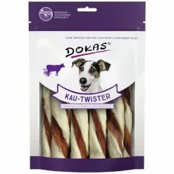 DOKAS Hundesnack »Kau-Twister«, Rind/Ente, 200 G