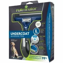 FURMINATOR Bürste »deShedding TOOL«, L Kurzhaar, Für Große Hunde Von 23 Bis 41 Kg, Blau